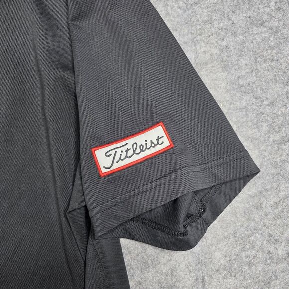FootJoy Titleist Golf Polo Shirt Mens Large Black Short Sleeve Performance - Picture 2 of 7